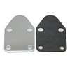 MitasQ Kauklibna Fuel Pump Plate, Chrome Fuel Pump Block Off Plate with Gasket for SBC 283 327 305 350 383 400 SB Engine