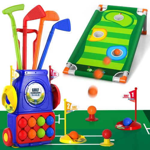 Bennol Upgraded Kids Toddler Golf Set, Indoor Outdoor Outside Golf Toys Gifts for 3 4 5 Year Old Boys, 3 4 5 Year Old Boys Toys Birthday Gifts Ideas, Outdoor Golf Set Toys Game for Kids Boys