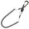 SF Strongest Magnetic Release Holder Keychain Fly Fishing Net Retractor Magnet Clip with Coiled Lanyard Carabiner - Black