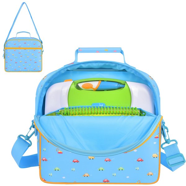 Tamnqin Portable Bag Compatible with Leapfrog LeapStart 3D Interactive Learning System and Storage for 5-6 Books (Case only)-Blue