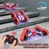 Remote Control Car, RC Stunt Cars with Double Sided 360-degree Flips Rotating Car Kids Toy, 2.4Ghz Rechargeable LED Light Up Letters RC Car Toys for 3 4 5 6 7 8-12 Year Old Boys Girls Birthday Gifts
