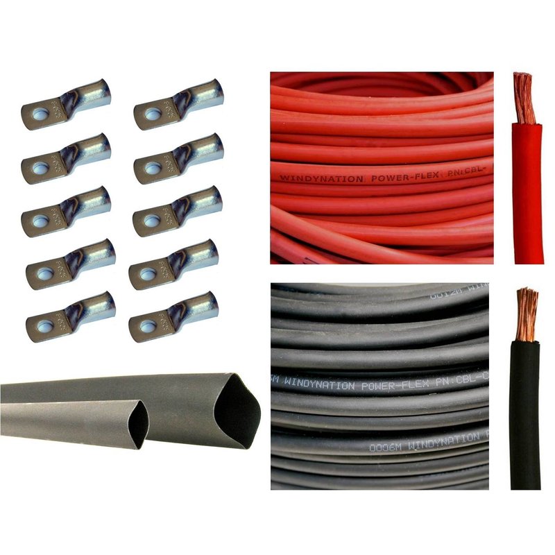 10-Pack 6 Gauge Wire Ferrules - Tin-Copper Terminals For Amplifier & Power Wiring 7 thumbnail image