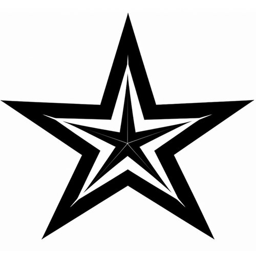 Dopetattoo 6 Sheets Temporary Tattoo Nautical Star Big Pentagram Fake tattoos Neck Arm Chest for Women Men Adults 3.7 X 3.7 Inch Stars Tattoo