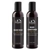 Mountaineer Brand Basic Beard Bundle | Beard Wash and Conditioner for Men | Beard Shampoo/Beard Conditioner Set | Deep Cleans | Leaves Hair Soft and Hydrated | Pine Tar Scent | 2 Count | 8oz