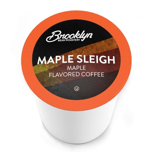 Brooklyn Beans Maple Sleigh Gourmet Coffee Pods, Compatible with 2.0 Keurig K Cup Brewers, 40 Count