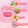Reengull 30 PCS Lip Mask Collagen Lip Masks Sheet for Dry Lips, Gel Lip Mask Pack for Remove Dead Skin, Moisturizes and Lightens Lip Lines (30 PCS, Pink)