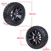 Hobbypark Outer Diameter 2.99 inch / 76mm Rubber RC Car Tires & Wheel Rims foam Inserts 12mm Hex Hub (4-Pack)