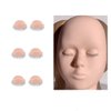 Replacement Eyelids, 3 Pairs Mannequin Head Removable Realistic Eyelids, Replacement Eyelids for Mannequin Head for Eyelash Training Practice Makeup Eyelash Extensions