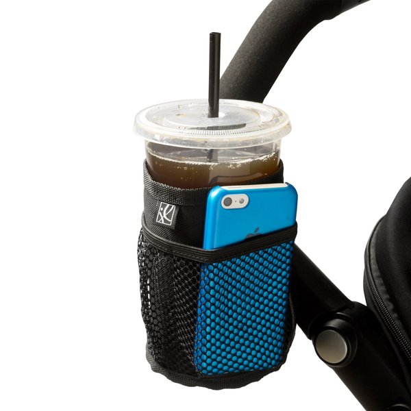J.L. Childress Cup 'N Stuff, Universal Fit Insulated Stroller Cup Holder, Non-Slip and Adjustable, Water Resistant and Drip Free, Use on Strollers, Bikes, and Shopping Carts, Black