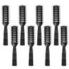 8 Pieces Curved Vented Hair Brush Vent Brushes Anti Static Detangling Brush with Ball Tipped Bristles and Lightweight Grip Control for Wet Short Curly Straight Hair Blow Drying Quickly, Black