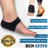 Heel Cushion, Gel Heel Cups for Heel Pain Plantar Fasciitis, Heel Protectors Heel Pads Great for Aching Feet,Tendinitis, Bone spur, Cracked Heel Repair,for Men & Women (Black)