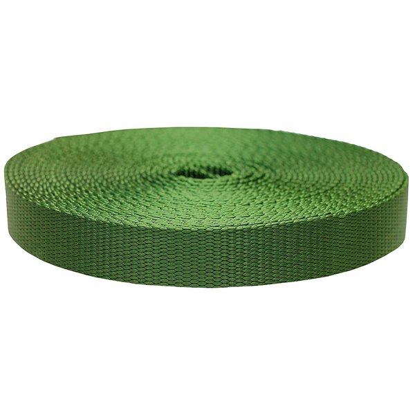 Strapworks Colored Flat Nylon Webbing - Strap For Arts And Crafts, Dog Leashes, Outdoor Activities - 1 Inch x 10 Yards, Olive Drab