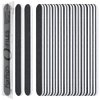 ForPro Professional Collection O-Files Foam Board, Double-Sided Manicure Nail File, 100/180 Grit, Individually-Wrapped, 6” L x .75” W, Black, 100-Count