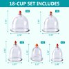 Ditind Cupping Therapy Set, 18 Pcs Cupping Set, Professional Cupping Kit for Massage Therapy, Portable Upgrade Cupping with Case, Pump Suction Cups for Cellulite Muscle Pain Relief Physical Therapy.