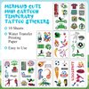 10 Sheets Soccer Tattoos Temporary,Football Fake Tattoos Designs, Waterproof Body Art Stickers, Sport Theme Fan Games Event Tattoo Decorations,Soccer Party School Reward Prizes Supplies