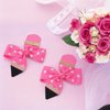 Vodolo 2Pcs Back To School Pencil Hair Clips,Funny First Day of School Hair Clips,Cute Bow Hair Accessories Back To School Outfits for Girls Hair Clip Student Uniform Accessories Gift (Pink)