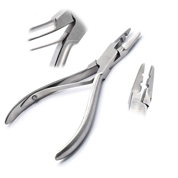 OdontoMed2011 Multi-Function Professional Hair Extension Plier for Hair Remove Micro Rin Stainless Steel Multi Use Pliers DP-30