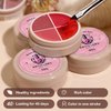 ArtiClaws 4 Colors Solid Nail Gel Set Pudding Cream Gel Nail Polish Set LED UV for Beginner DIY Home with Brushes, Cherry Blossom Peach