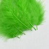 100pcs Yellow Green Fluffy Turkey Marabou Feathers 4-6 Inches for Crafts Dream Catcher Fringe Trim Colored Feathers Fly Tying Material