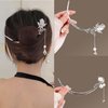 2 Pieces Hair Stick,Fox and Tulip Metal Hairpins Headwear Fork Sticks French Hair Pin Hair Accessories for Women Girls