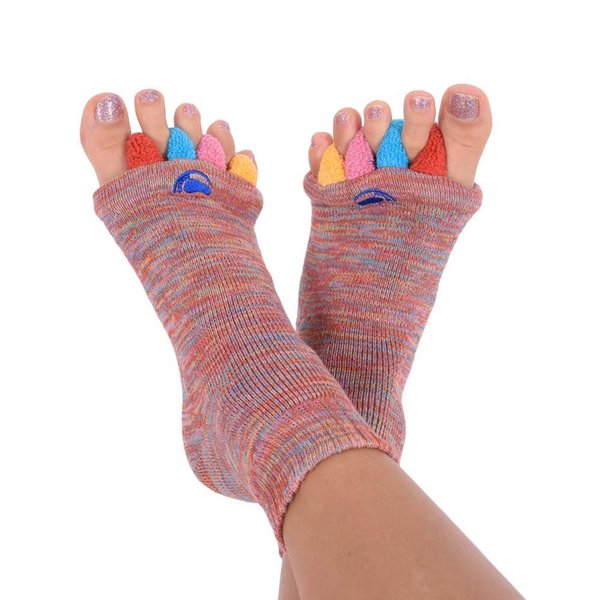 Foot Alignment Socks with Toe Separators by My Happy Feet | for Men or Women | Multicolor
