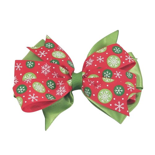 Holiday Christmas snowflakes Hair Bow