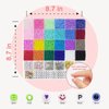 Redtwo 8000pcs 3mm Glass Seed Beads for Bracelet Making Kit, Small Beads Friendship Jewelry Making Kit, Tiny Waist Beads Kit with Letter Beads and Elastic String, DIY Art Craft Girls Gifts.