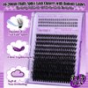 Yawamica Cluster Eyelash Extensions Fluffy Lash Clusters with Bottom Lashes 200D Volume Individual Lashes 315pcs Wispy Eyelash Clusters 10-20mm DIY Lash Extension at Home