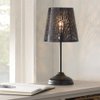 Timeflies Touch Control Mini Table Lamp, 3 Way Dimmable Bedside Lamp, Decorative Nightstand Lamp for Bedroom, Living Room, Black Metal Shade Forest Lighting(Bulb Included)