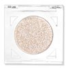 Erinde Shimmer Glitter Eyeshadow Palette, Korean Eye Glitter Makeup, Ultra-Blendable, Sparkle Silver Champagne Gold Eye Shadow, Single Shade Metallic Pigmented Color, 02#