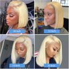 14 Inch Blonde Bob Wig Human Hair 613 Bob Lace Front Wig Human Hair 180% Density 13x4 HD Lace Frontal Wigs Human Hair Pre Plucked With Baby Hair Short Straight 613 Bob Wigs Human Hair for Women