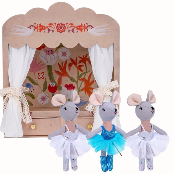 LEVLOVS Ballerina Mouse Doll Mouse in a Matchbox Mouse Doll Linen Doll Scandinavian Design Design Toy Baby Registry Gift Bunny Linen Toy Plush Toy
