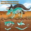 KidEwan Glowing Dinosaur Digging Fossil Kit, Dino Excavation Kits for Kids,Educational Science Kits for Boys, Dig Up Dinosaurs Skeleton Set for Girls(Triceratops)
