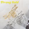 Forks Spoons Hair Clips with Pearl Silver Metal Hair Claw Clips for Women Girls Creative Forks and Spoons Hair Accessories Shiny Elegant Hairpins Strong Hold Nonslip Hair Clip Goddess Look 1 Pcs