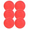 Pyrex 7201-PC Round 4 Cup Storage Lid for Glass Bowls (6, Red)