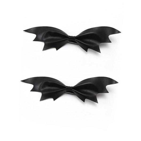 Halloween Bat Wing Hair Clip Bat Wings Hair Clips Black Devil Wings Barrettes Halloween Costume Cosplay Hair Accessories for Women Girls 2Pcs Bats Devil Wing Hair Barrette