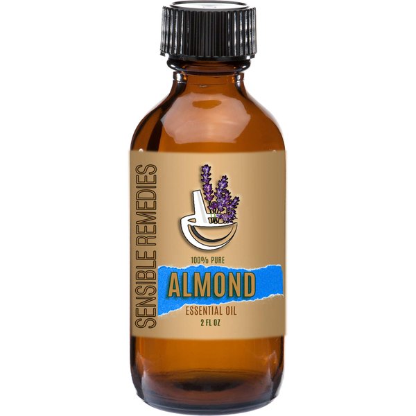 Sensible Remedies Almond Oil 100% Pure and Natural Distilled 2 fl oz