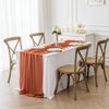 flohar 2Pack 10ft Chiffon Table Runner 29x120 Inch Sheer Romantic Table Runner for Wedding Birthday Party Thangksgiving Christmas Bridal Shower Outdoor Decoration-Rust