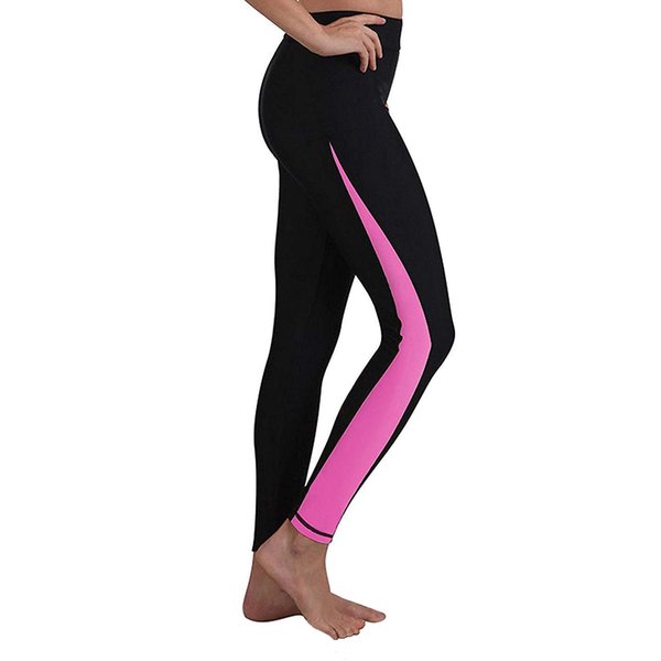 GEEK LIGHTING Swim Pants for Women Surfing Leggings SPF Swimming Tights Rash Guard Water Wetsuit Dive Kayaking Pants Magenta Medium