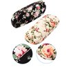 2 Pieces Hard Shell Eyeglass Case Flower Glasses Case for Women Floral Fabric Women Eyeglass Case Retro Hard Glass Case Portable Eyeglass Box for Women Girl Ladies Spectacles (Apricot, Black)