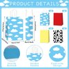 CHUNNIN 12Pcs Cartoon Story Birthday Party Paper Gift Bags Toy Inspired Game Story Party Goodie Bag Cow Print Sky Blue Cloud Treat Bag Decoration for Kids Toy Birthday Baby Shower Party Supplies