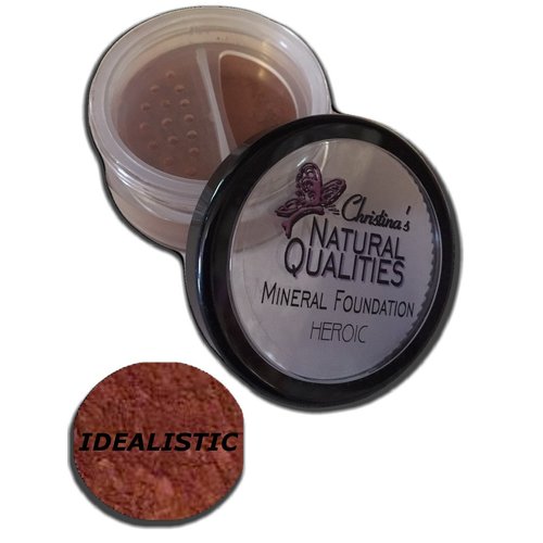 Christina's Natural Qualities All Natural Mineral Powder Foundation With Botanicals For Women of Color - Idealistic