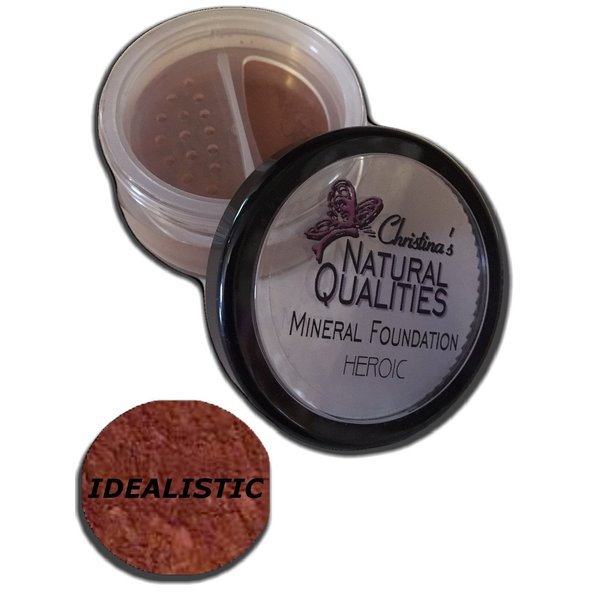 Christina's Natural Qualities All Natural Mineral Powder Foundation With Botanicals For Women of Color - Idealistic