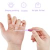 3 Pieces Glass Cuticle Pusher Cuticle Remover Glass Nail File Dual Ended Manicure Pedicure Tools for Nails and Cuticles Care (Pink, Blue, Purple)