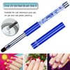Ycyan 1Pcs Oval UV Gel Nail Brush Rhinestone Handle Professional Nail Art Tools Size 8