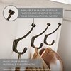 Franklin Brass Ruavista (5-Pack) Coat and Hat Wall Hooks Double Hooks for Hanging Bronze w/Copper Highlights Wall Mount Hanger Backpack, Purse, Bag, Towel Organization Decorative Wall Hooks 137246M
