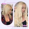 Tape in Hair Extensions Human Hair Bleach Blonde 14Inch Human Hair Extensions Tape in 40g Blonde Tape in Hair Extensions Human Hair 20Pieces/Pack Hair Extensions Real Human Hair Tape in for Black Women(14Inch,#613,40g)