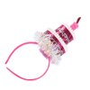 NUOBESTY Happy Birthday Cake Headband Cupcake Hairband Sequins Headpiece Shiny Hair Band Party Hair Hoop Child Birthday Tiara Hair Accessories for Children