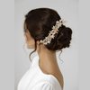 Bridal Wedding Hair Pins Gold Crystal Pearl Hair Pins Clips Headpiece Vintage Wedding Hair Accessories for Brides Bridesmaids Women Girls (Gold-Hair Pins)