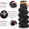 Body Wave Bundles Human Hair Brazilian Wave Bundles 100% Unprocessed Brazilian Virgin Remy Hair Bundles Body Weave Bundles Human Hair Extensions for Black Women 18 18 18 inch